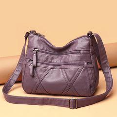 Soft Leather Shoulder Messenger Bag Casual Satchel