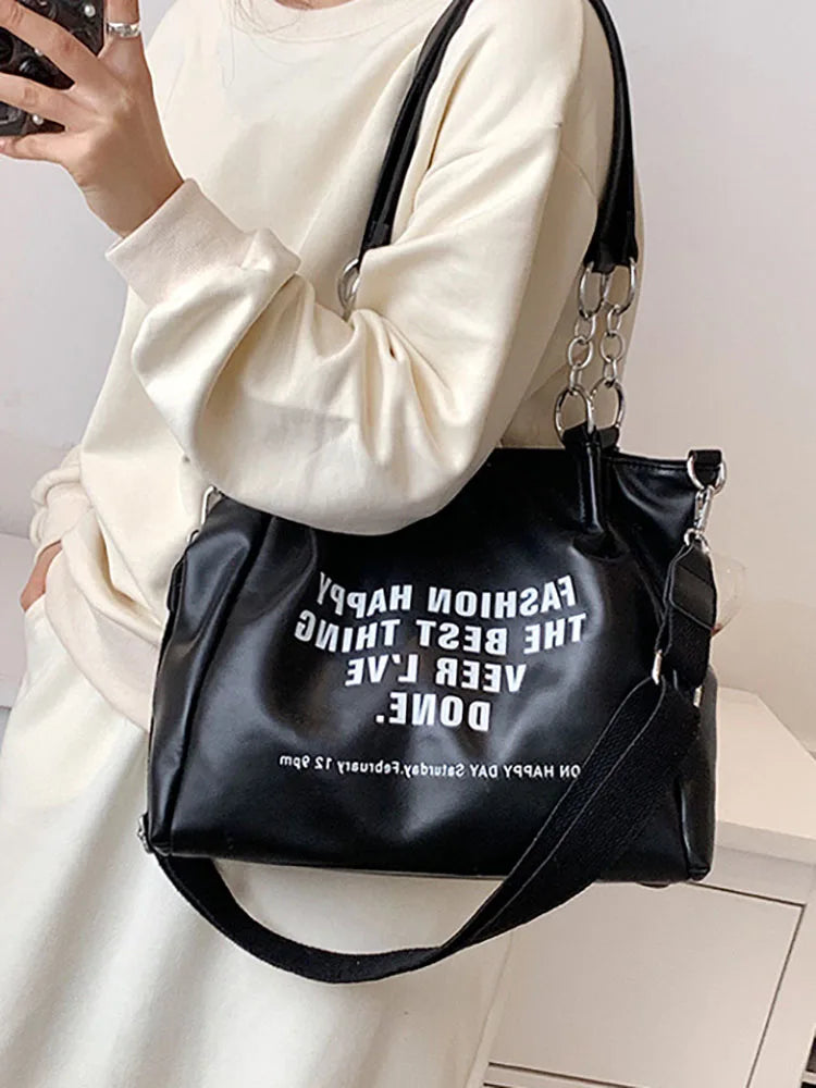 Large Capacity Women's Shoulder Bag Top Handle Shopper Bag