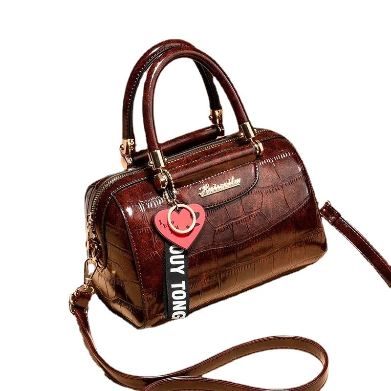 Women's PU Leather Handbag Shoulder Bag Tote Messenger Bag