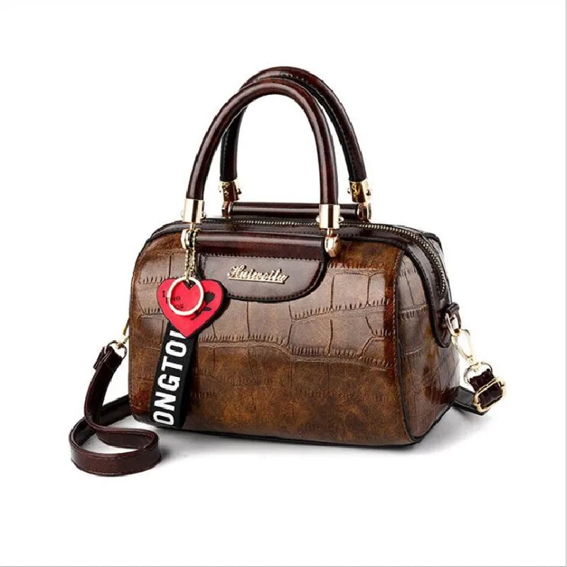 Women's PU Leather Handbag Shoulder Bag Tote Messenger Bag