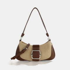 Retro Stitching Shoulder Bag Women's Crossbody Underarm Bag