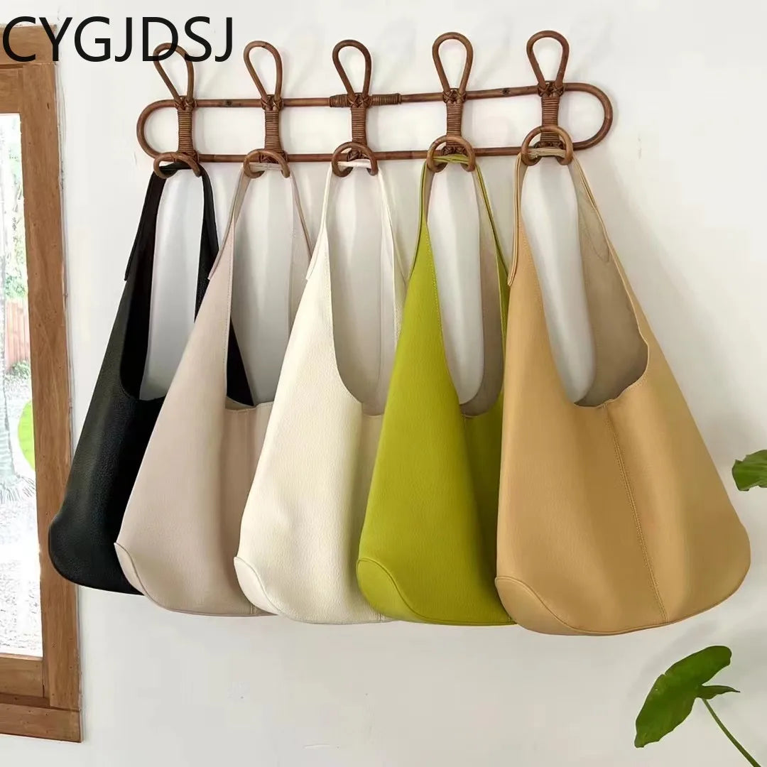 Women's Shoulder Bag Leather Bucket Handbag