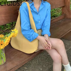 Women's Shoulder Bag Leather Bucket Handbag
