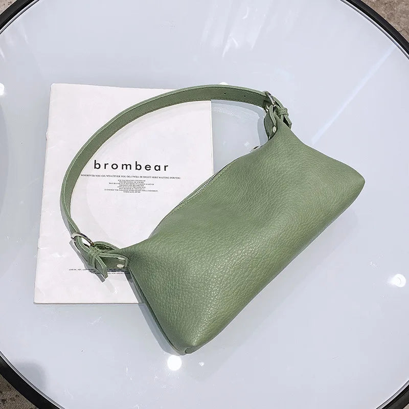 Vintage PU Leather Top Handle Bag Women Handbag
