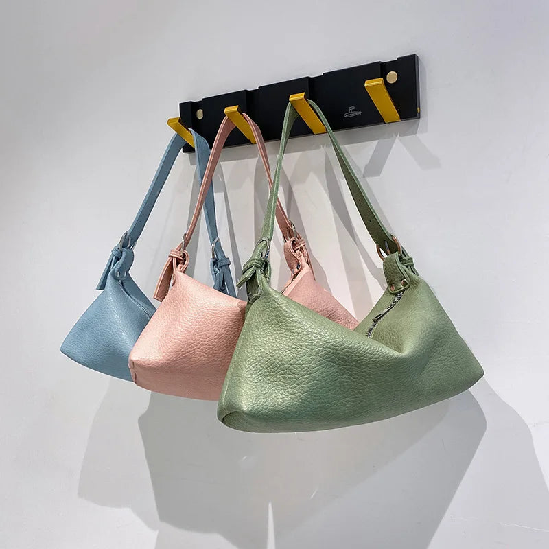 Vintage PU Leather Top Handle Bag Women Handbag