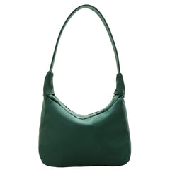 Nylon Solid Crescent Handle Bag Women Small Zipper Underarm Bag
