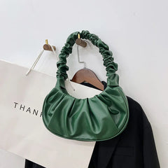 Retro PU Leather Handbag Women Shoulder Totes Underarm Handle Bag
