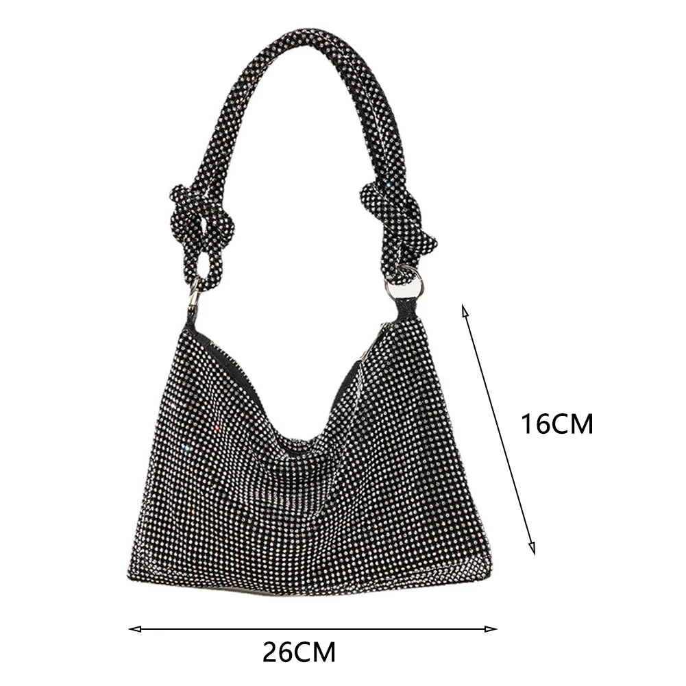 Silver Rhinestones Evening Clutch Bag for Wedding