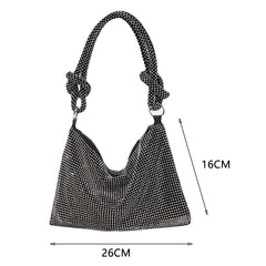 Silver Rhinestones Evening Clutch Bag for Wedding