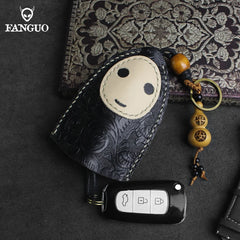 Leather Smart Key Bag Pull-type Key Pocket