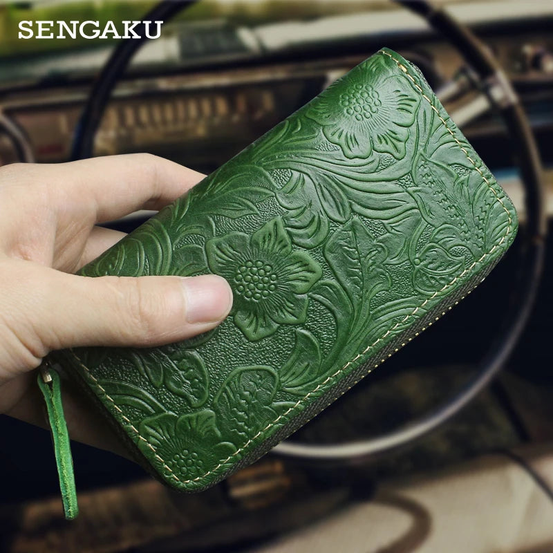 Leather Smart Key Wallet Cowhide Housekeeper Key Pocket