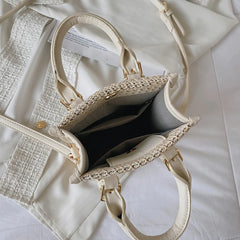 Straw Shoulder Bags Woven Vacation Crossbody Bag Casual Beach Totes Pouch