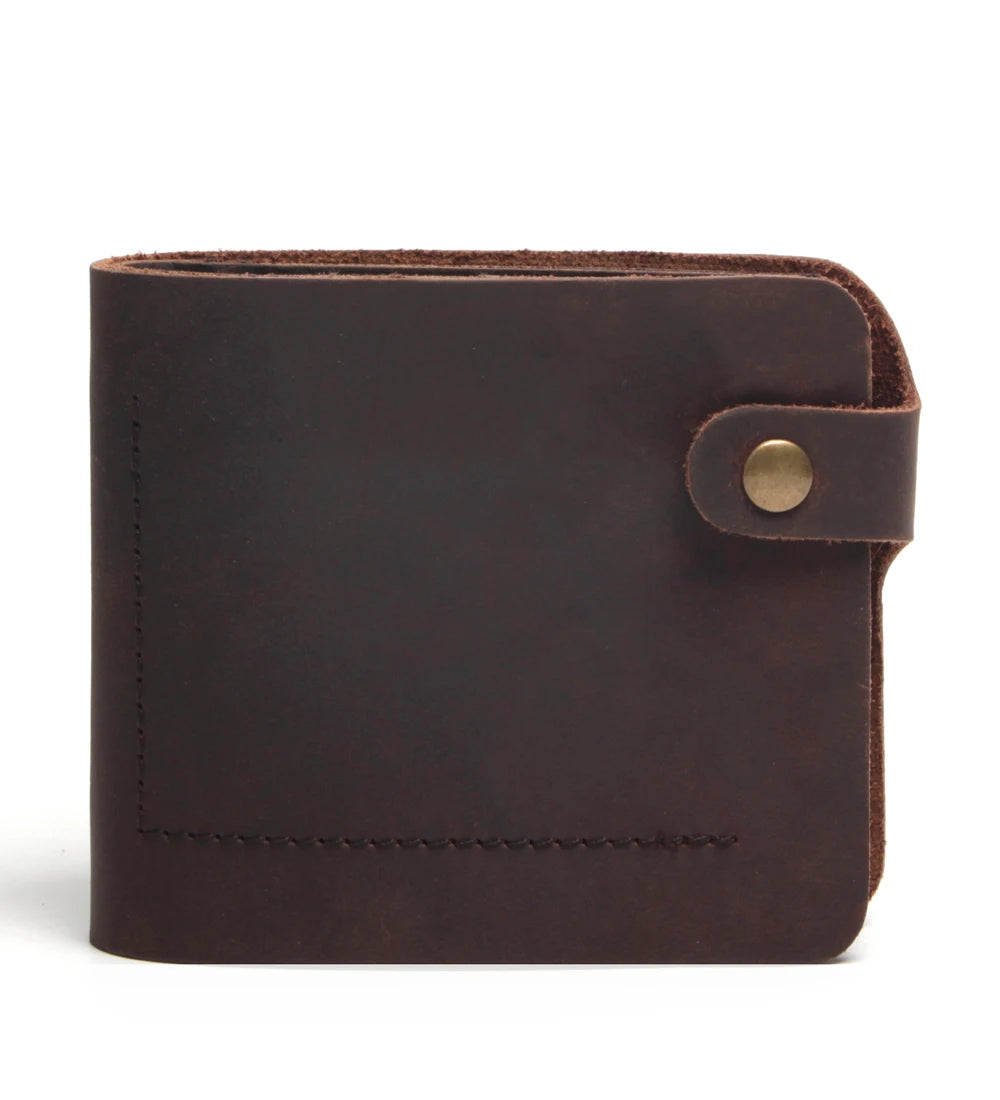 Vintage Crazy Horse Leather Men's Wallet Retro Style Clutch Bag