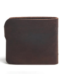 Vintage Crazy Horse Leather Men's Wallet Retro Style Clutch Bag
