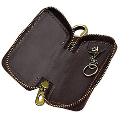 Vintage Leather Key Holder Men KeyChain Cover Leather Key Wallet Men Key Case Ba