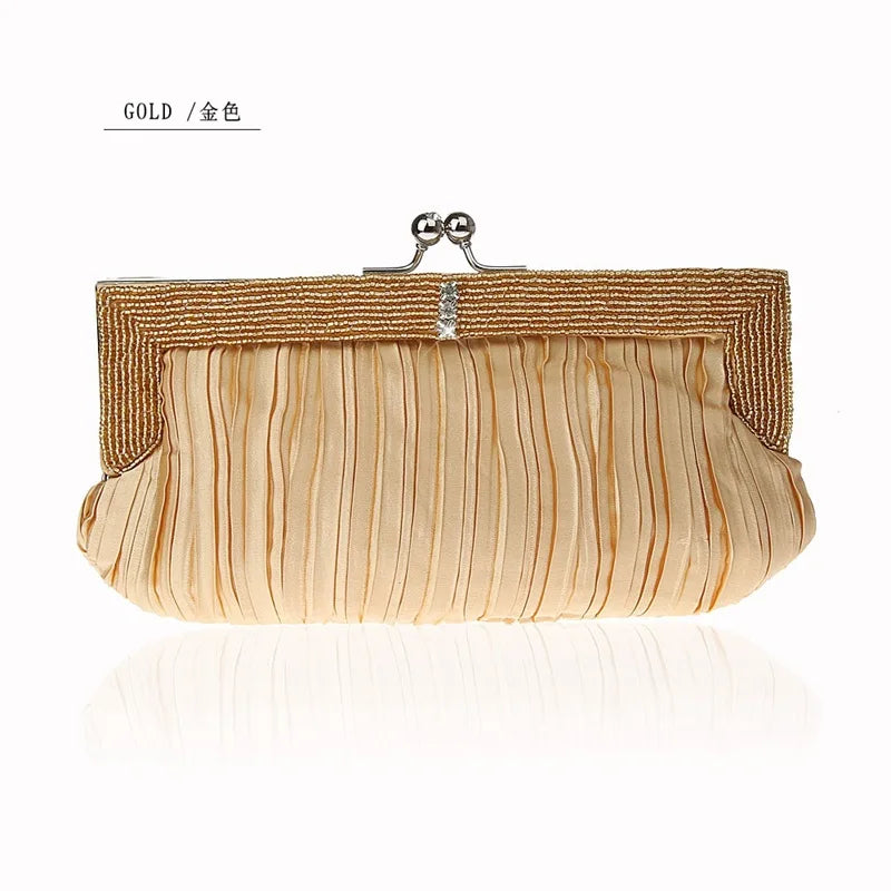 Retro Beaded Clutch Evening Bag Ladies Purses Handbag WY209