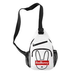 Harajuku Bad Bunny 3D Print Chest Bag Waterproof Crossbody Streetwear Shoulder