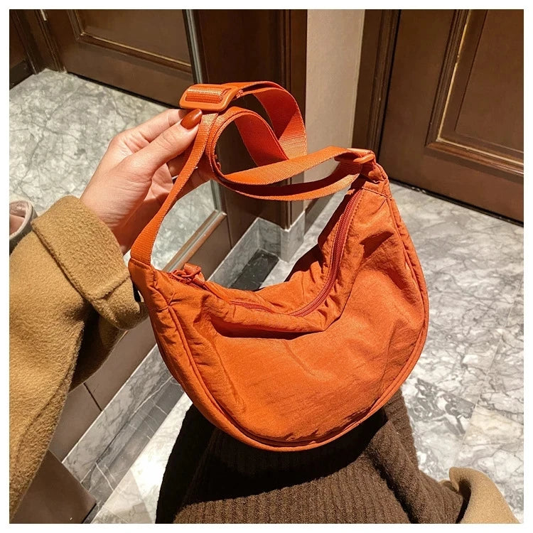 Harajuku Casual Nylon Hobos Crossbody Bag For Women Shoulder Bags