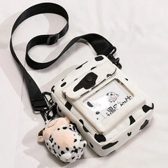 Harajuku Cow Pattern Canvas Bag Women Shoulder Messenger Girls