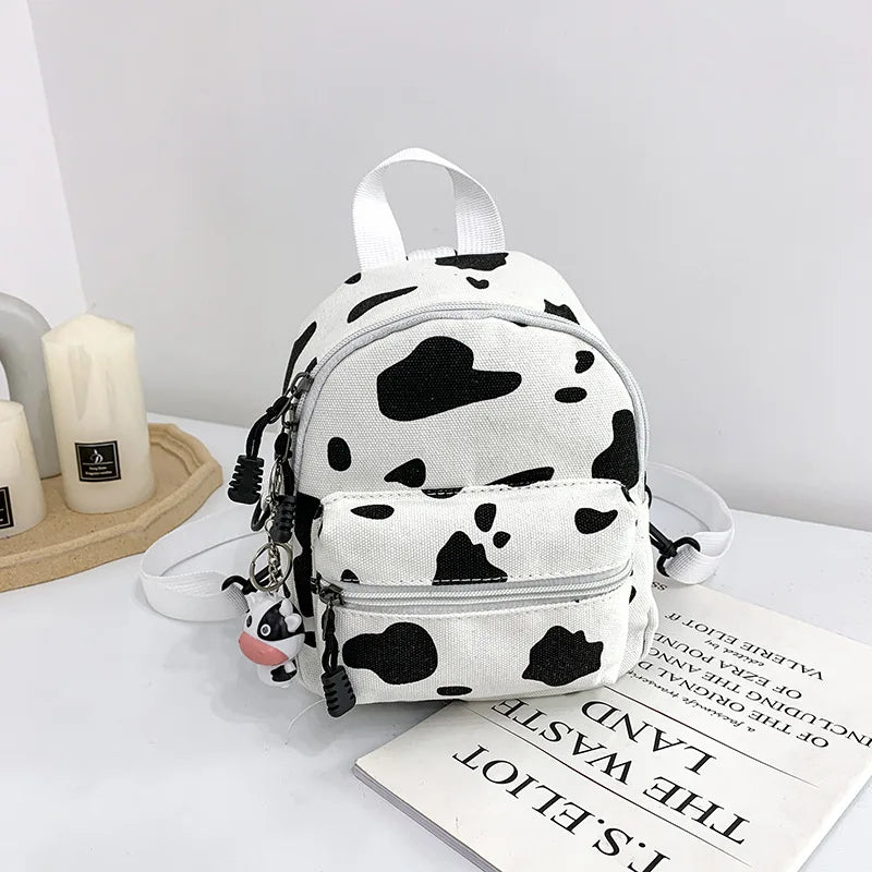 Harajuku Feng Schoolbag Female Ins Fire Cow Pattern Girl Bag