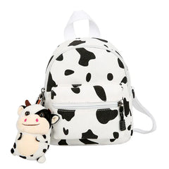 Harajuku Feng Schoolbag Female Ins Fire Cow Pattern Girl Bag