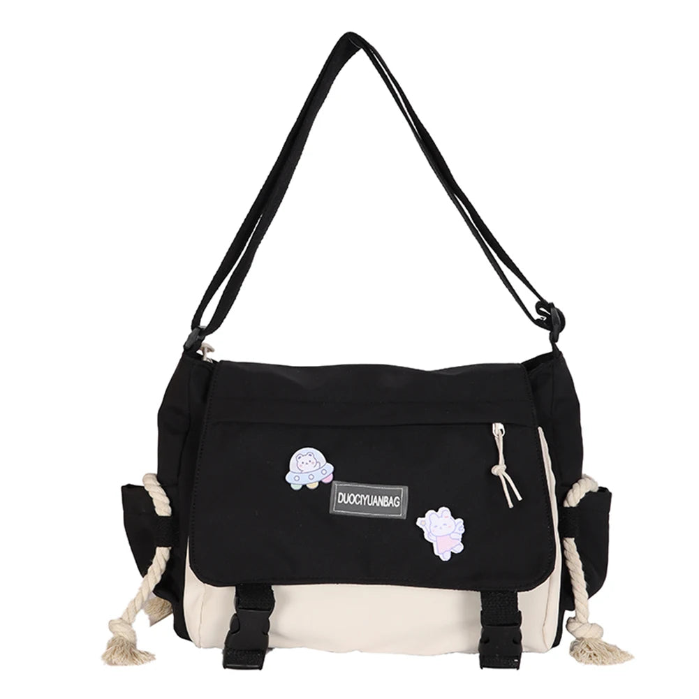 Harajuku Handbag for Women Large Capacity Messenger Pouch Shoulder Bag