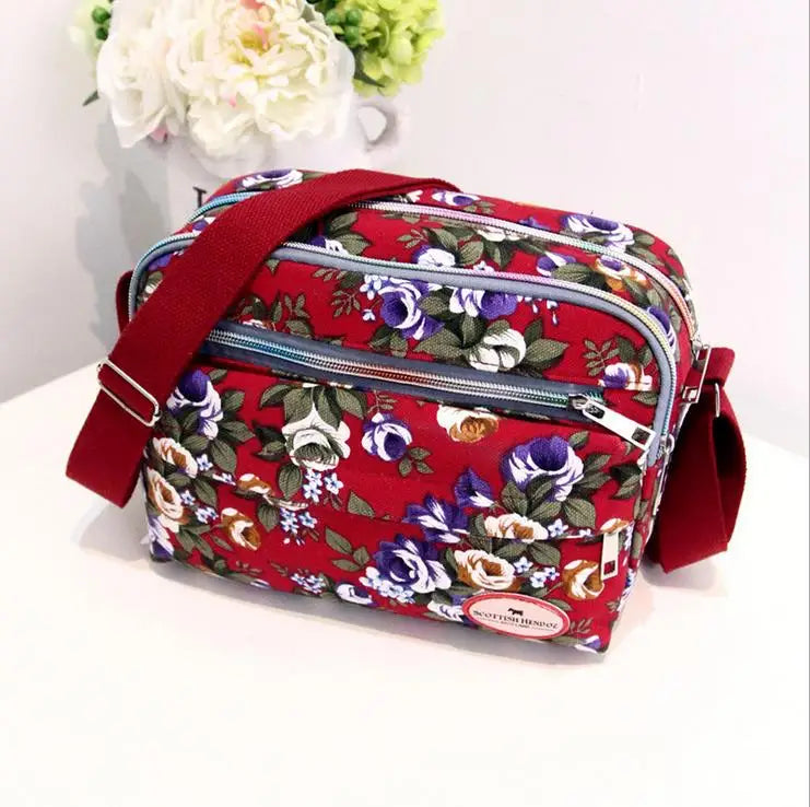 Harajuku Canvas Shoulder Bag Polka Dot Small Mobile Phone Girls