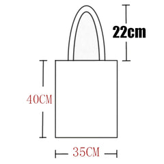 Harajuku Ulzzang Evil Cartoon Print Canvas Shoulder Bag