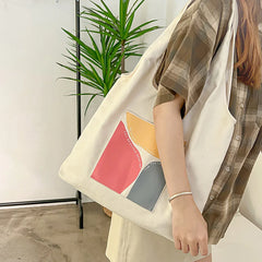 Harajuku Style Large Capacity Women Shoulder Bags Canvas Tote Female Handbags