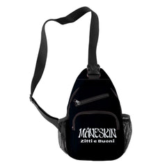 Harajuku Maneskin 3D Print Chest Bags Waterproof Shoulder Bags