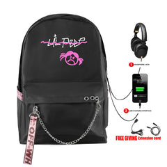 Harajuku Rap Lil Peep USB Rechargeable Backpack
