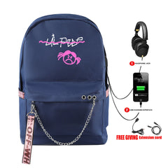 Harajuku Rap Lil Peep USB Rechargeable Backpack