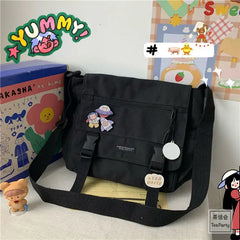 Harajuku Canvas Crossbody Shoulder Bag for Women
