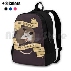 Hiking Backpack Waterproof Camping Travel Scream At Own Ass