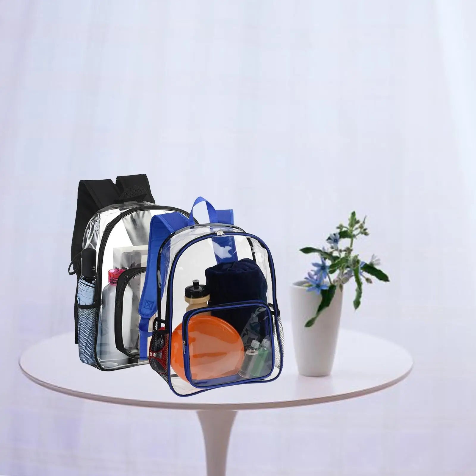 Heavy Duty PVC Clear Backpack Camping Laptop Hiking Kids Bag