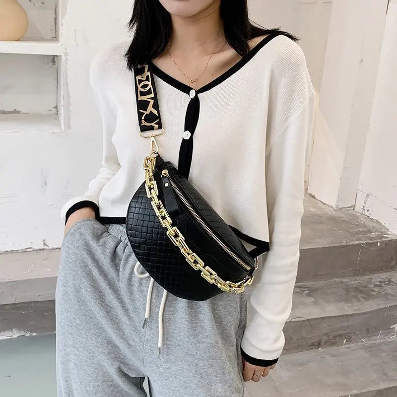 Diamond Grid PU Women's Messenger Bag Shoulder Bag