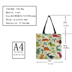 Women's Dinosaur Print Totebag Shoulder Bag
