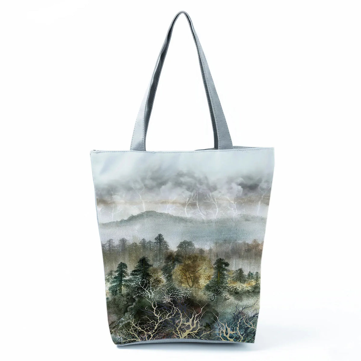 High Capacity Classmate Gift Shopper Bag Chinese Landscape Women's Handbags