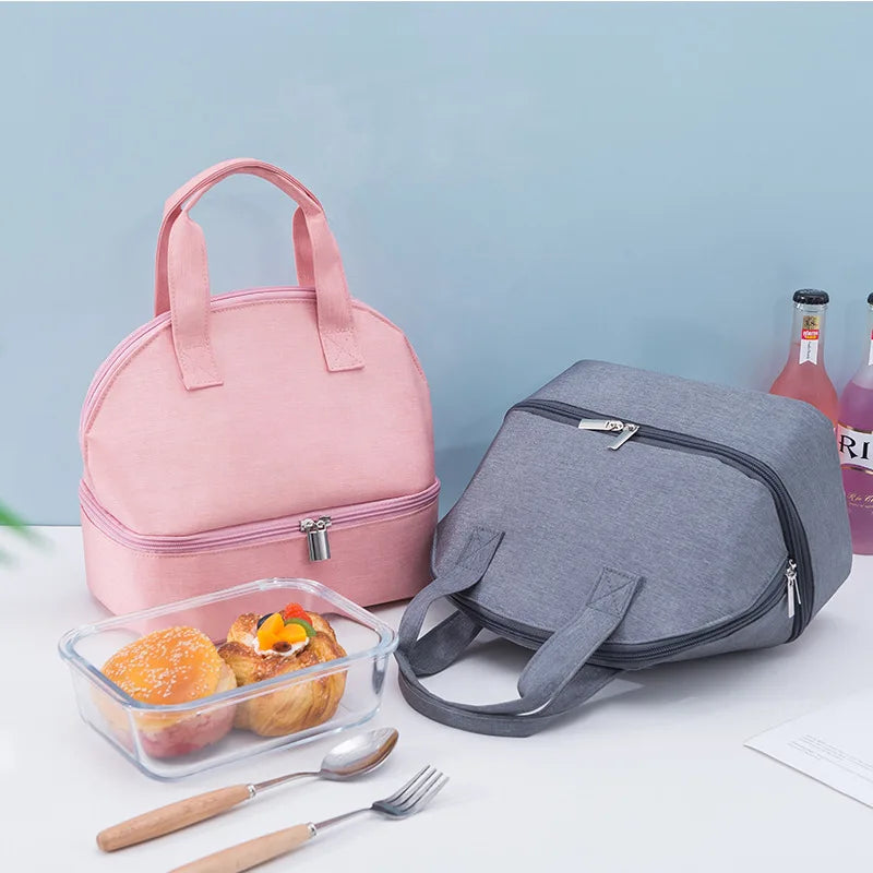 High Capacity Lunch Bag Portable Food Fruit Cooler Pouch Kids
