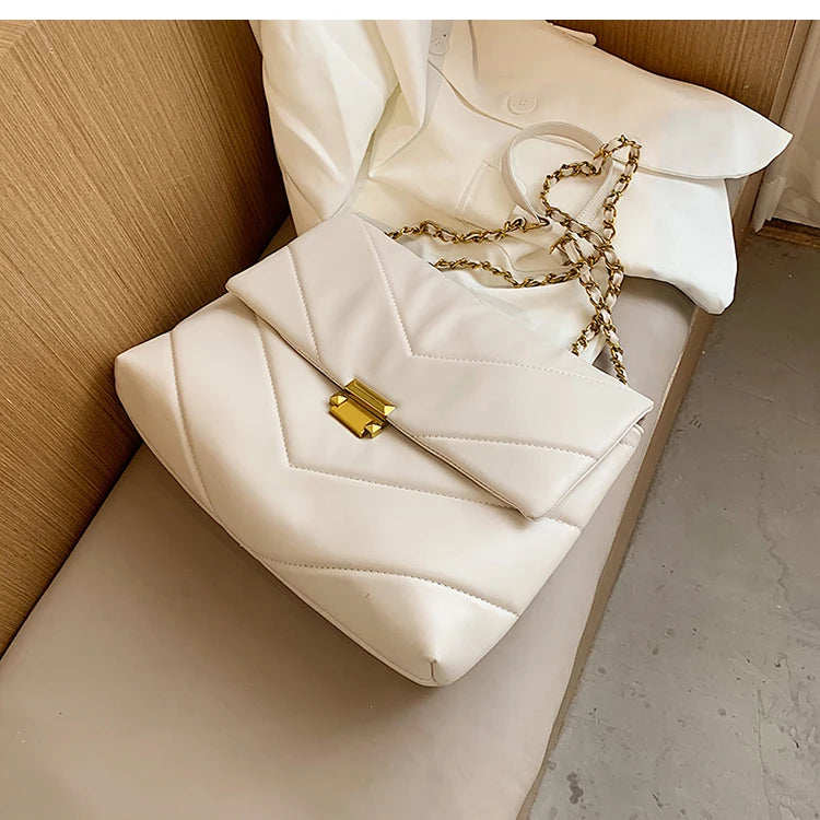 High Capacity PU Leather Women Shoulder Crossbody Bags 2022