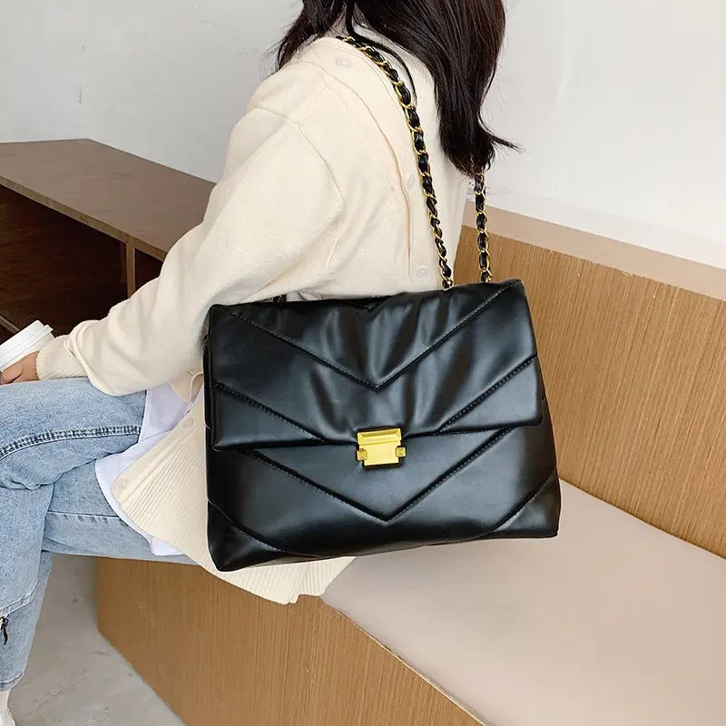 High Capacity PU Leather Women Shoulder Crossbody Bags 2022