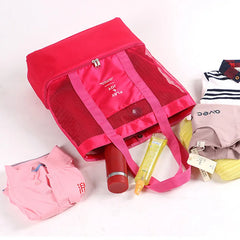 Large Capacity Mesh Transparent Bag Double-layer Heat Preservation