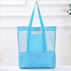 Large Capacity Mesh Transparent Bag Double-layer Heat Preservation