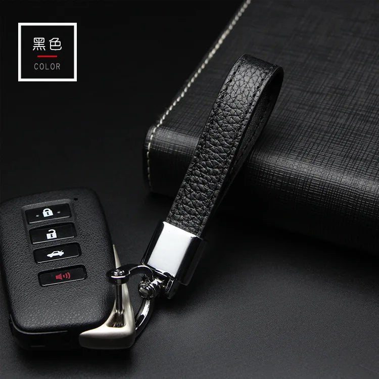 Luxury Car KeyChain 360 Degree Rotating Hand Woven Leather Key