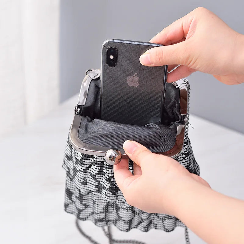 Sequined Wallet Phone Bag Women Crossbody Bag