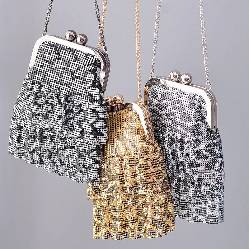 Sequined Wallet Phone Bag Women Crossbody Bag