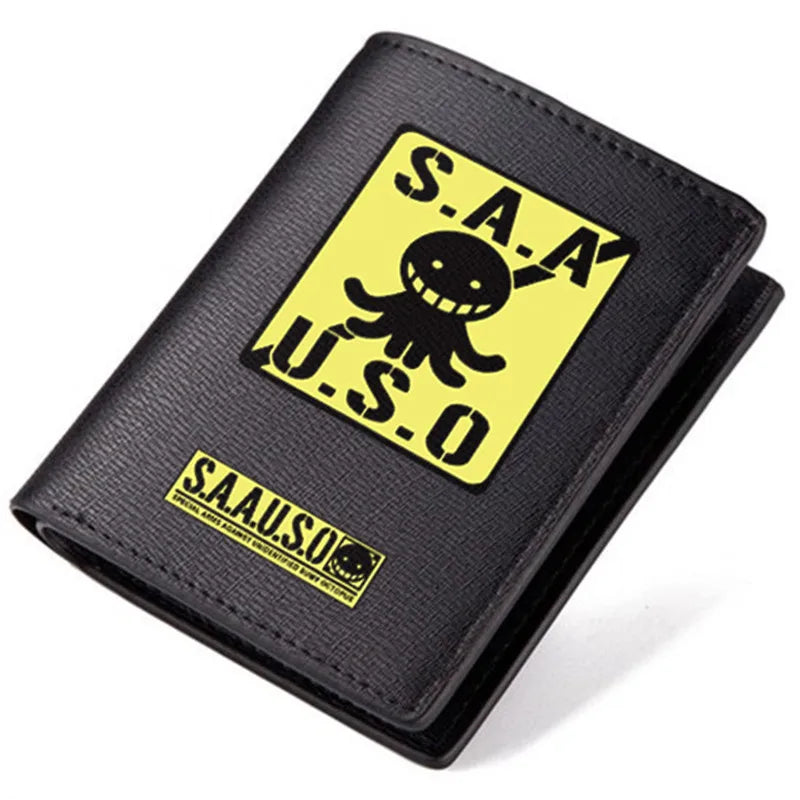 Assassination Classroom Korosensei Anime Short Wallet Pu Leather Long Purse