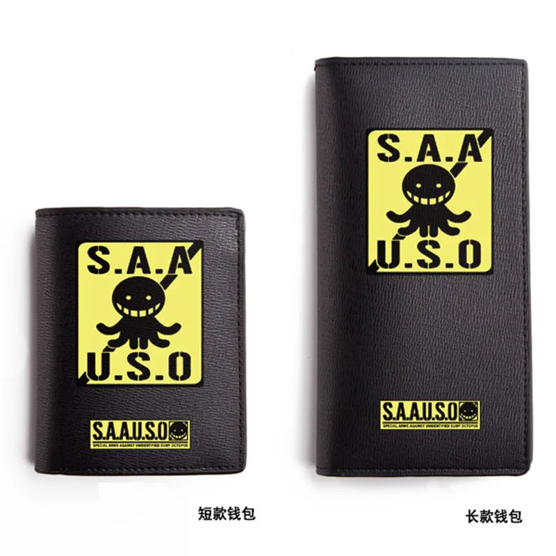 Assassination Classroom Korosensei Anime Short Wallet Pu Leather Long Purse