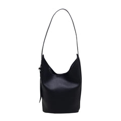High Capacity Bucket Bag PU Leather Messenger Bag