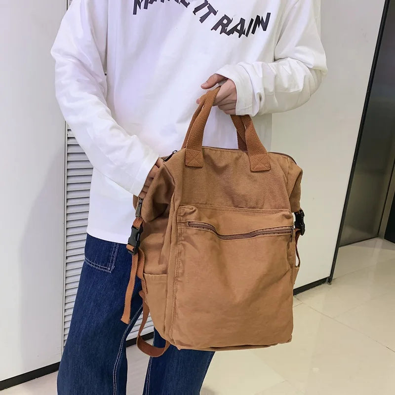 Canvas Backpack College Style Women Backpack Student School Bags